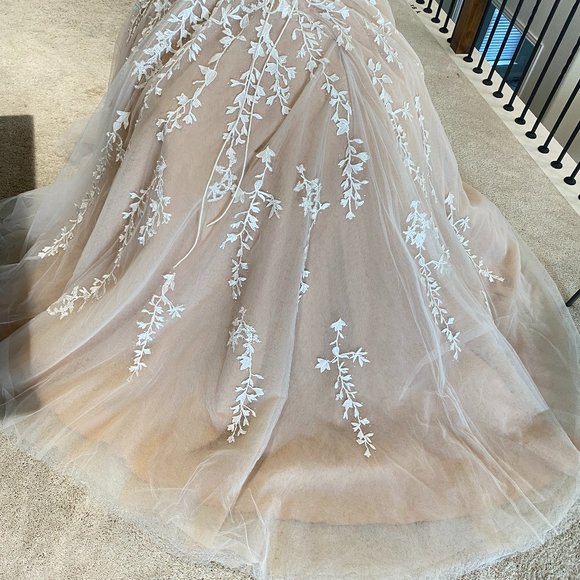 Sherri Hill, Ivory Ball Gown, Lace & Rhinestones - Picture 15 of 16